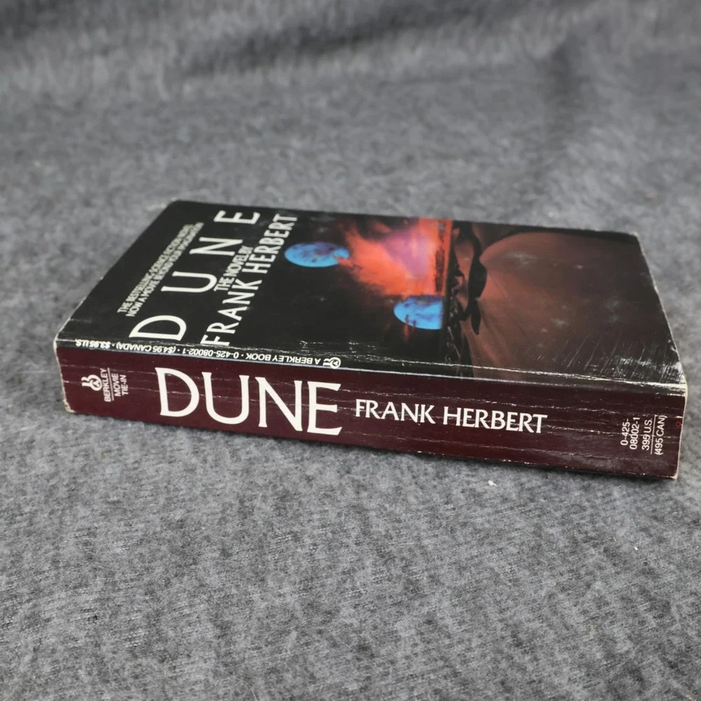 Vintage Dune Frank Herbert Black PB Sci-Fi Novel Berkley 1984 USA Movie Tie-In